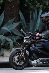 Ana de Armas and Ben Affleck - Out for a Spin on His Motorcycle in Pacific Palisades 06/16/2020