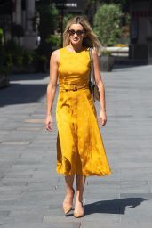Ashley Roberts in a Mustard Yellow Midi Dress 06/02/2020