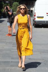 Ashley Roberts in a Mustard Yellow Midi Dress 06/02/2020