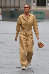 Ashley Roberts in Camel Boiler Suit and Trainers 06/10/2020