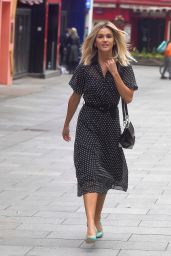 Ashley Roberts in Polka Dot Dress and Statement Blue Heels 06/11/2020