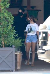 Ashley Tisdale Leggy in Jeans Shorts - West Hollywood 06/22/2020