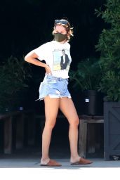 Ashley Tisdale Leggy in Jeans Shorts - West Hollywood 06/22/2020