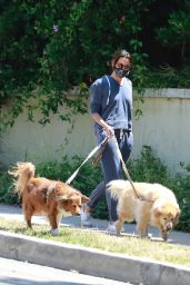 Aubrey Plaza - Walking Her Dogs in LA 06/13/2020