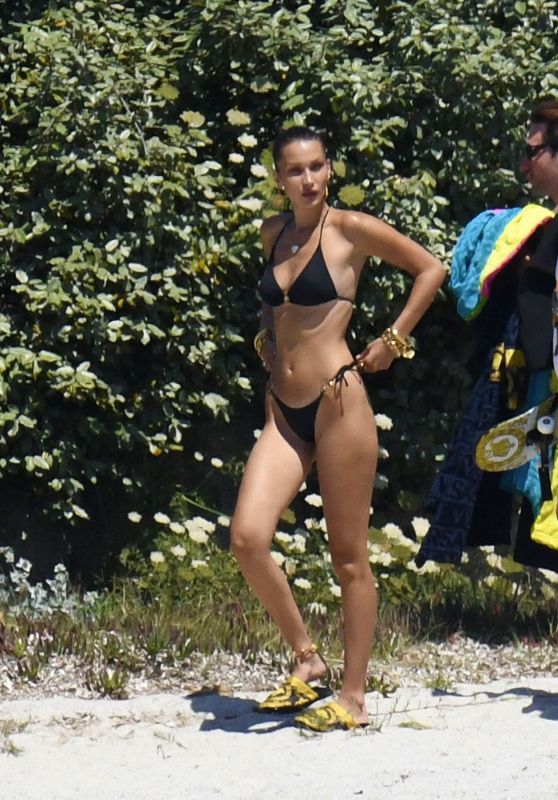 Bella Hadid in a Bikini - Photoshoot at the Beach in Corsica 06/24/2020
