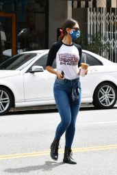 Eiza Gonzalez in a Baseball T-Shirt - Getting Coffee in LA 06/06/2020