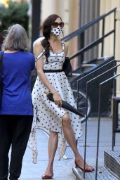 Famke Janssen in Summer Dress - Out in NYC 06/13/2020