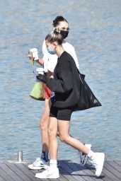 Hailey Rhode Bieber and Bella Hadid on a Yacht in Sardinia, 06/23/2020