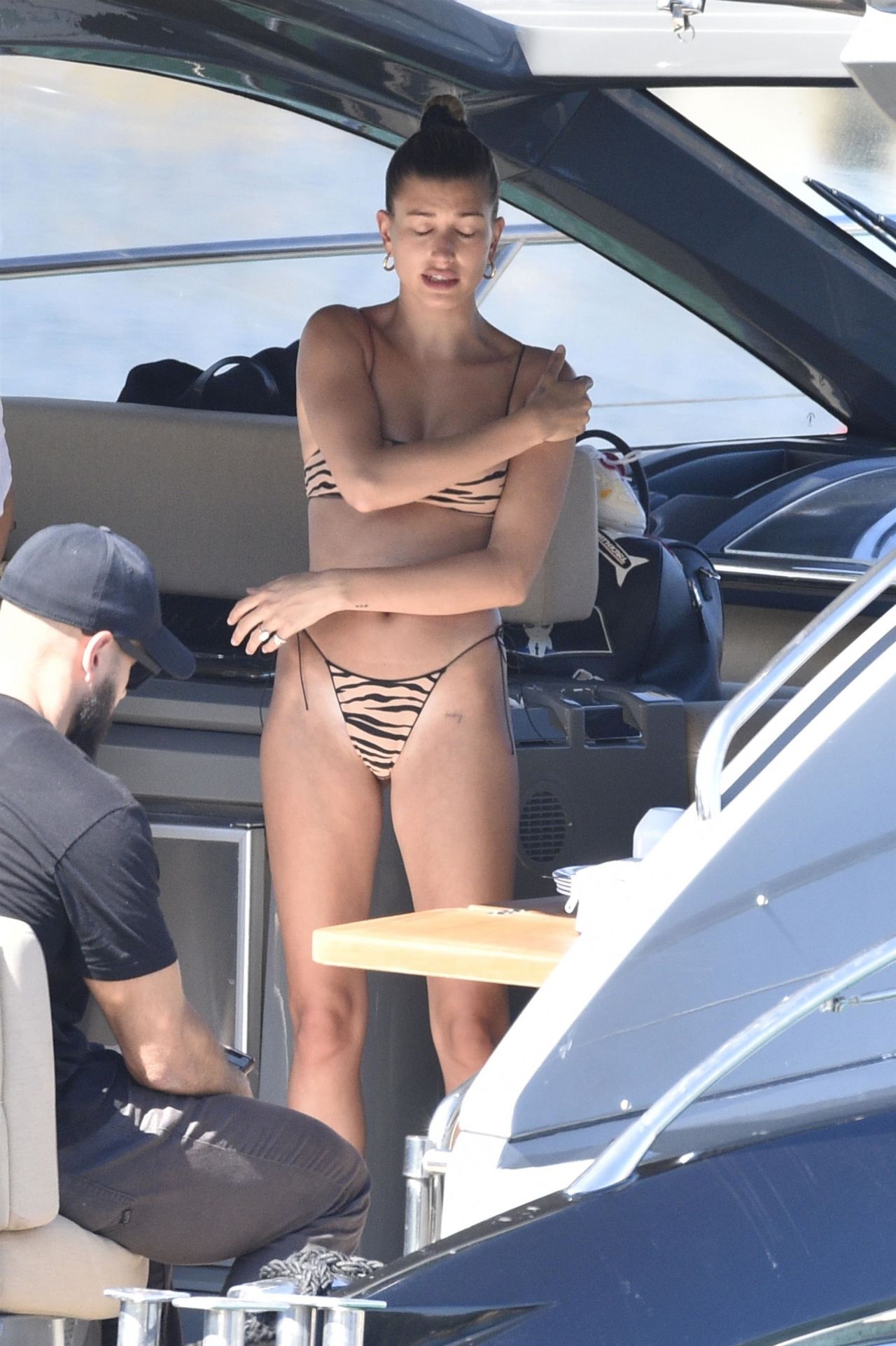 Hailey Rhode Bieber in Tropic of C Zebra Bikini 06/23/2020.