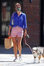 Helena Christensen - Walking Her Dog in NYC 06/14/2020