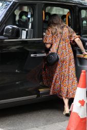 Kelly Brook in Summery Dress With a Pair of Chanel Espadrilles 06/15/2020