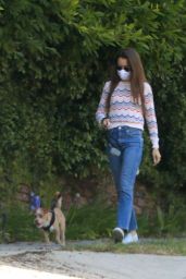 Lily Collins - Walking Her Dog in Beverly Hills 06/06/2020