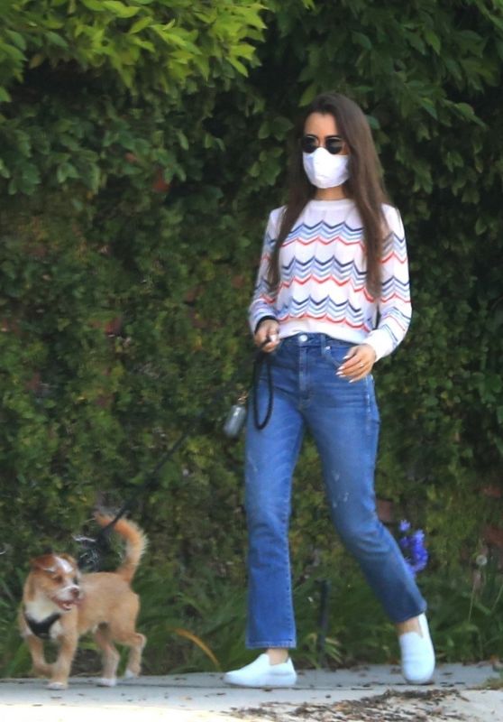 Lily Collins - Walking Her Dog in Beverly Hills 06/06/2020