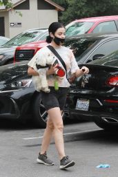Lucy Hale - Walking Her Dog Elvis in LA 06/25/2020
