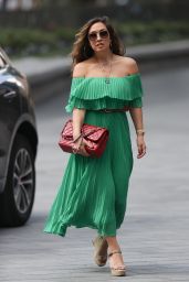 Myleene Klass in Strapless Green Dress - London 06/13/2020
