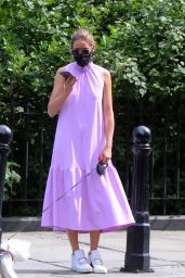 Olivia Palermo in a Summer Dress in Brooklyn 06/25/2020