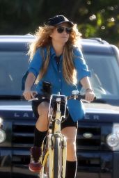 Paulina Rubio Riding a Bike - Miami 06/15/2020