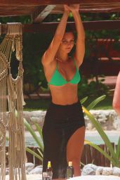 Rachel Cook in a Green Bikini - Tulum 06/12/2020