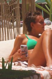 Rachel Cook in a Green Bikini - Tulum 06/12/2020