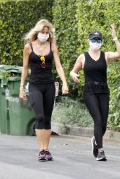 Reese Witherspoon With Her Yoga Teacher in Brentwood 06/23/2020