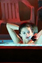Selena Gomez in Bikini Top - "Spring Breakers" Set in Florida
