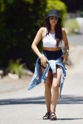 Shay Mitchell in Crop Top and Shorts - Los Angeles 06/09/2020