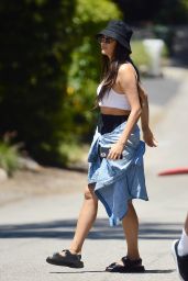 Shay Mitchell in Crop Top and Shorts - Los Angeles 06/09/2020