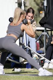 Tammy Hembrow - Shooting Content for Her Fitness App 06/04/2020
