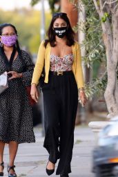 Vanessa Hudgens in Casual Outfit - Trattoria Farfalla in LA 06/17/2020