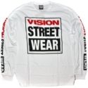 Vision Street Wear Mens Long Sleeve Logo White T-Shirt