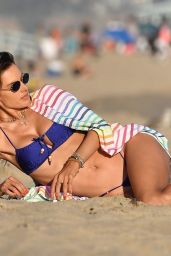 Alessandra Ambrosio in a Bikini - Beach photoshoot in Malibu 07/19/2020