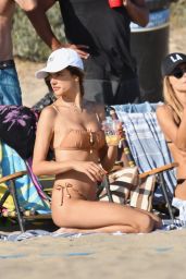 Alessandra Ambrosio in a Bikini on the Beach in Malibu 07/26/2020