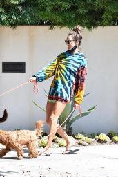 Alessandra Ambrosio in Colorful Tie-Dye Sweater - Brentwood 07/14/2020