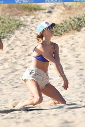 Alessandra Ambrosio - Playing Volley Ball on the Beach in Malibu 07/25/2020