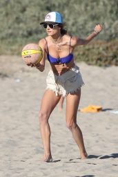 Alessandra Ambrosio - Playing Volley Ball on the Beach in Malibu 07/25/2020