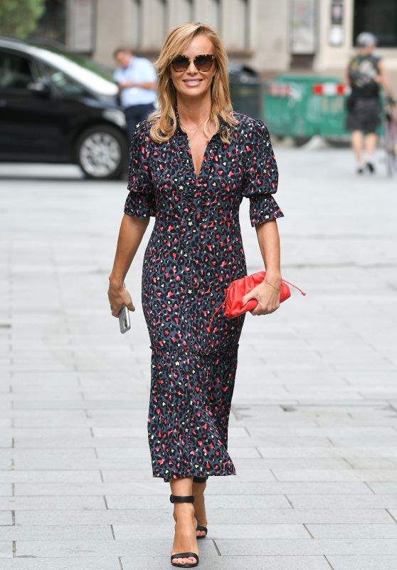 Amanda Holden in a Charcoal Leopard Print Maxi Dress 07/03/2020