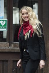 Amber Heard Outfit - Royal Courts of Justice in London 07/16/2020