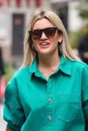 Ashley Roberts in Shirt Dress and Red Boots 07/09/2020