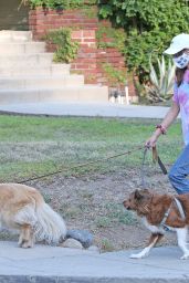 Aubrey Plaza - Walking Her Dogs in LA 07/13/2020