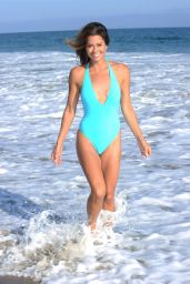 Brooke Burke in a Swimsuit on the Beach in Malibu 07/23/2020