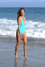 Brooke Burke in a Swimsuit on the Beach in Malibu 07/23/2020