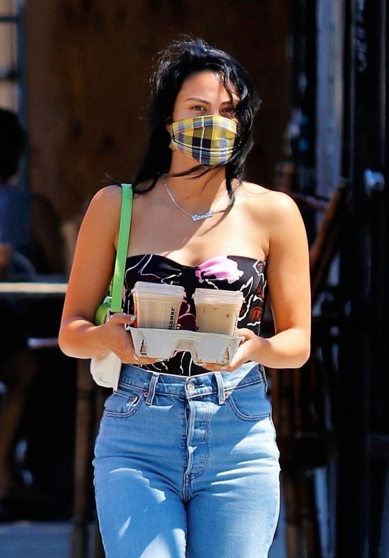 Camila Mendes Street Style - Getting Coffee in LA 07/20/2020
