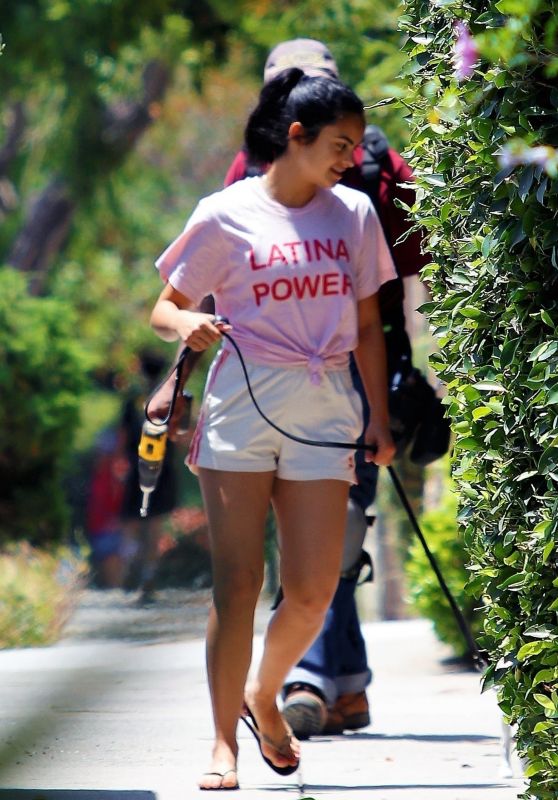 Camila Mendes - Walking Her Dog in LA 07/02/2020