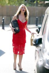 Caprice Bourret in a Red Dress - Notting Hill 06/26/2020