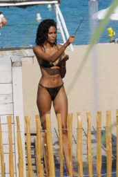 Cindy Bruna in a Bikini - Beach Club 55 in Saint-Tropez 07/01/2020