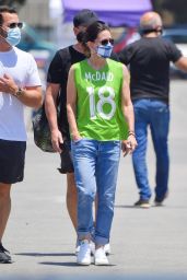 Courteney Cox in a Green Jersey With Last Name of Boyfriend Johnny McDaid Written On It - Malibu 07/05/2020