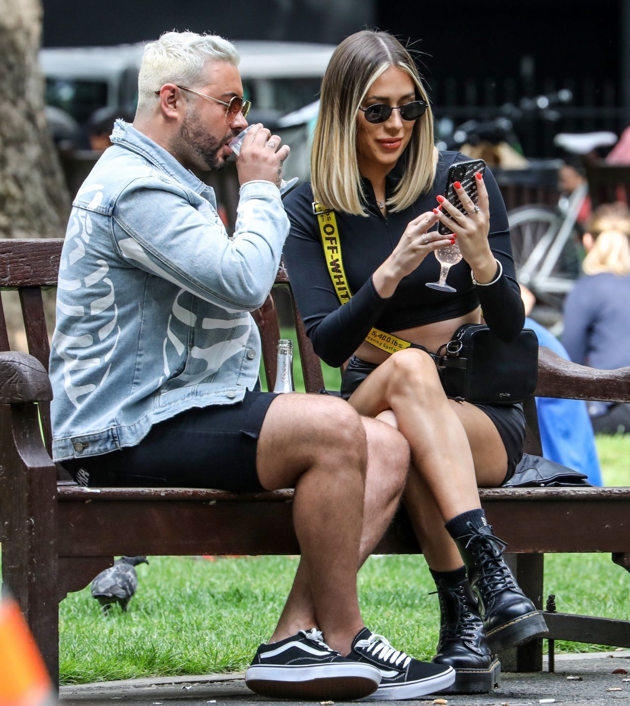 Demi Sims and Dean Rowland - Soho Square in London 07/14/2020 • CelebMafia