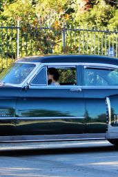 Dita Von Teese - Takes Her Clean Classic Chevy for a Cruise in LA 07/16/2020