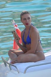 Gabby Allen in a Blue Bikini - Ibiza 07/25/2020