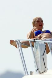 Gabby Allen in a Blue Bikini - Ibiza 07/25/2020